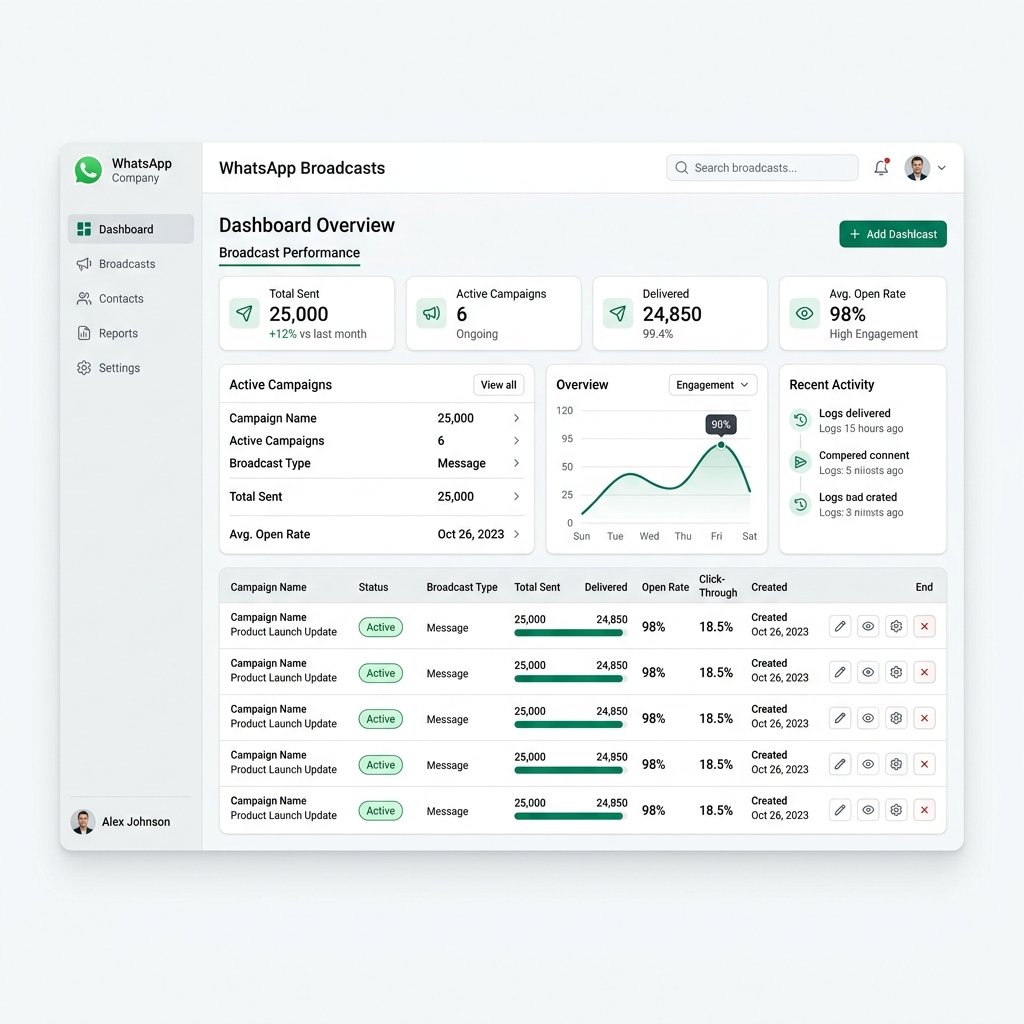 Zapiflow WhatsApp Broadcast Dashboard